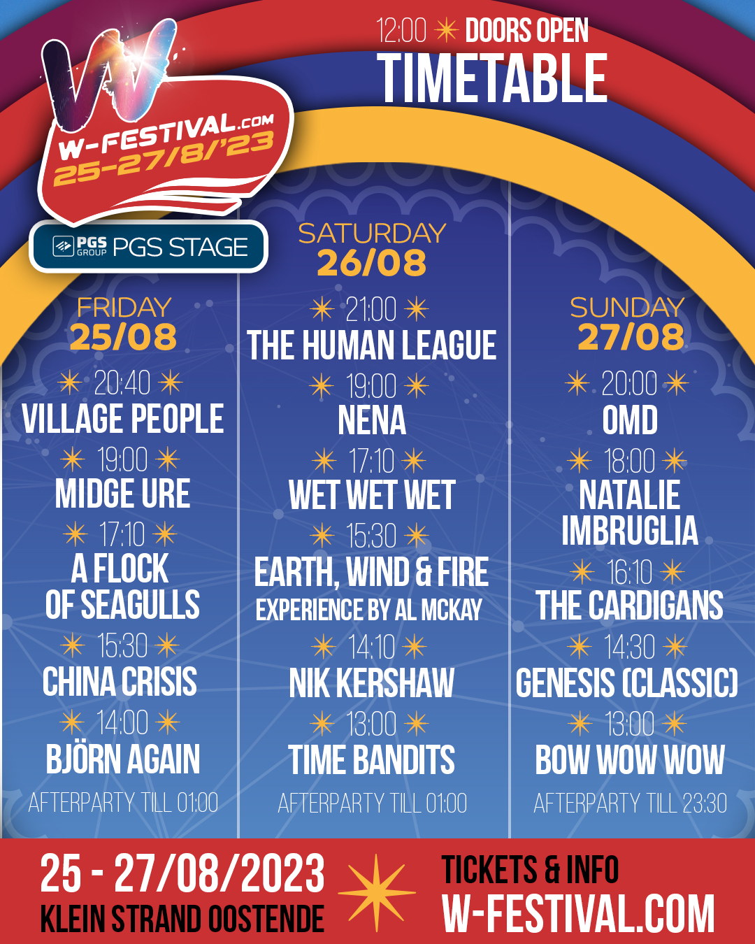 WFestival Timetable for WFestival 2023 is available!